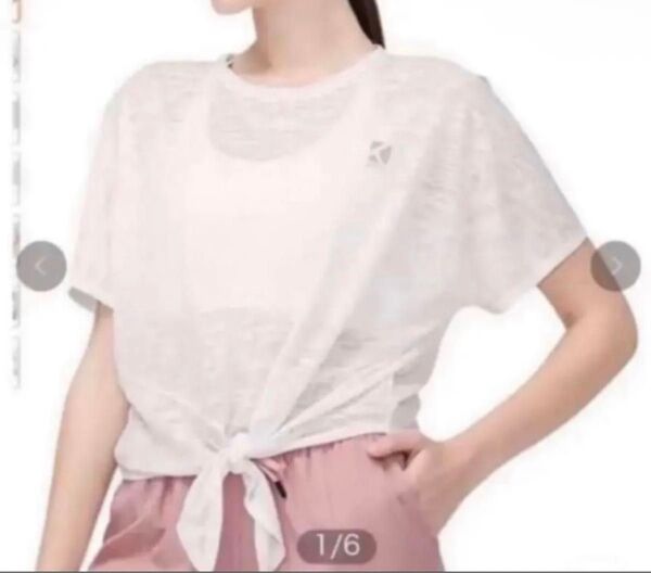 スポーツウェア tシャツ 半袖 ヨガウェア レディース フィットネス リボン結び