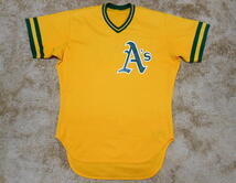 実使用 1980年代 Rawlings アスレチックス バッティング ジャージ Jersey MLB ユニフォーム Athletics オークランド メジャーリーグ_画像2