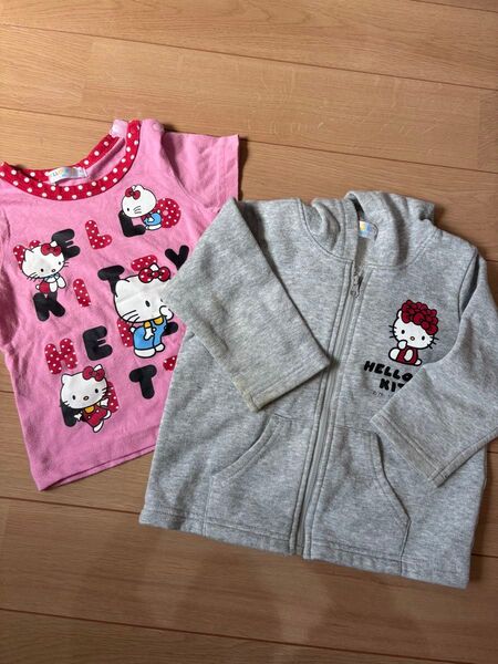 サンリオ キティ 半袖 Tシャツ パーカー 90センチ