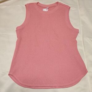 新品 タグ付き ユニクロ ワッフルT ノースリーブ Mサイズ 袖なし