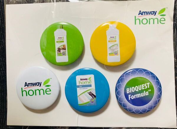 Amway アムウェイ 缶バッジセット、5個入り 新品未使用