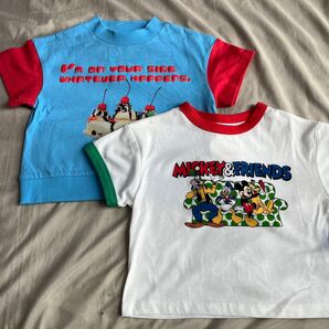 しまむら micorrid ミコリッド チマジロ パフェ ミッキー 半袖 Tシャツ 90cm 新品 未使用 2枚セット