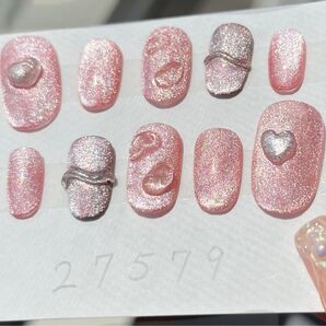 ネイルチップ マグネット ぷっくりフラワー