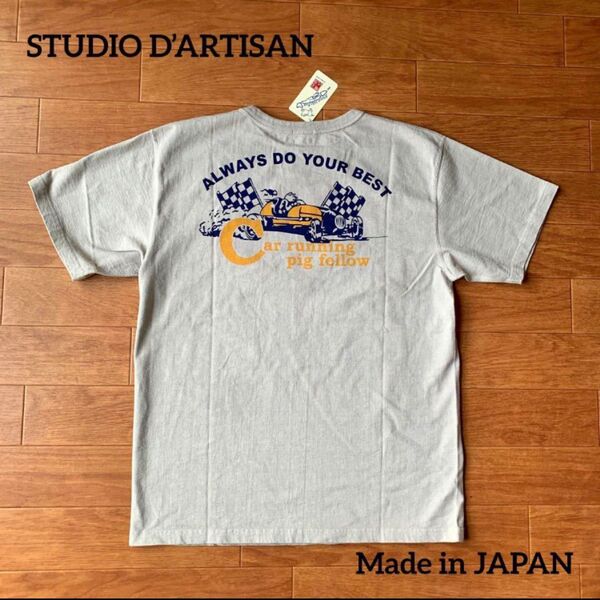 STUDIO DARTISAN 両面プリント Tシャツ グレー Lサイズ