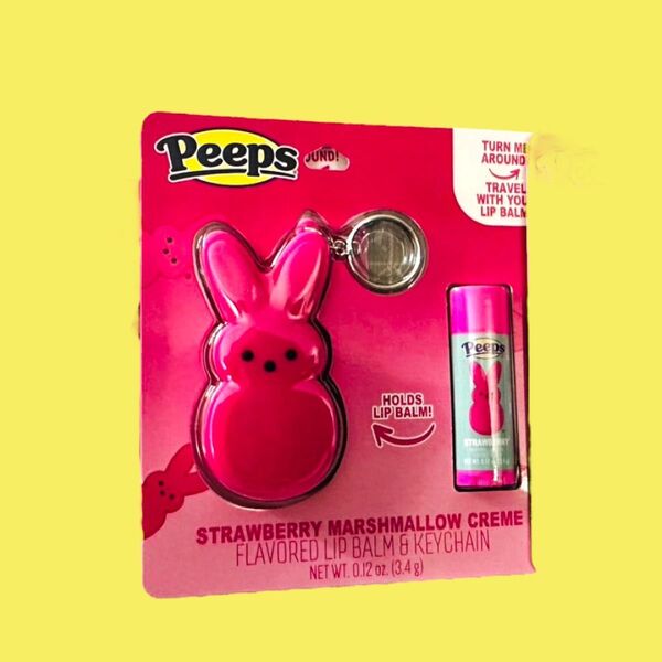 Peeps リップバーム&キーホルダー ピンク 未使用