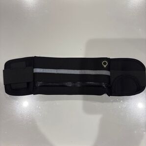 ランニング用ウエストポーチ ブラック 反射板付き