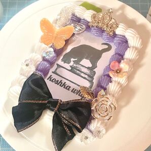 #91.1 ホイップデコ トレカケース オレンジ 紫