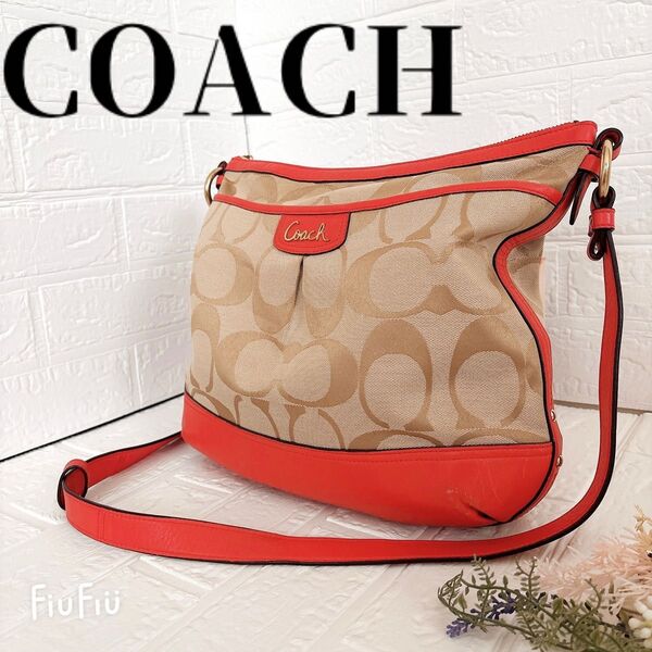 【SpringSALE】コーチ シグネチャー ショルダーバッグ レザー COACH レディース カバン 斜め掛け キャンバス 鞄