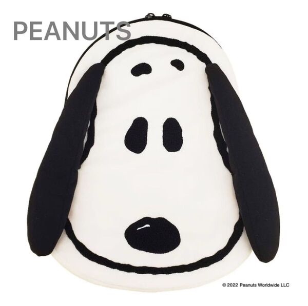 PEANUTS スヌーピー フェイス フラットポーチ