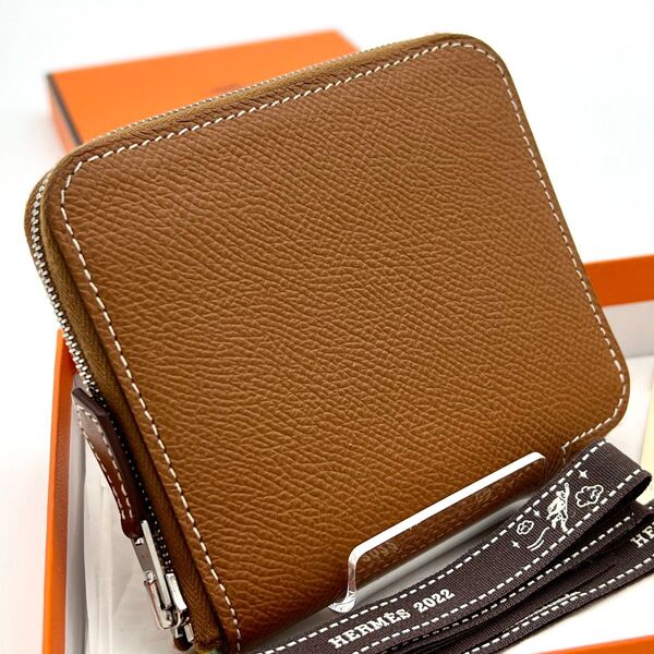 【最高級美品】 HERMS エルメス アザップ シルクイン コンパクト ゴールド