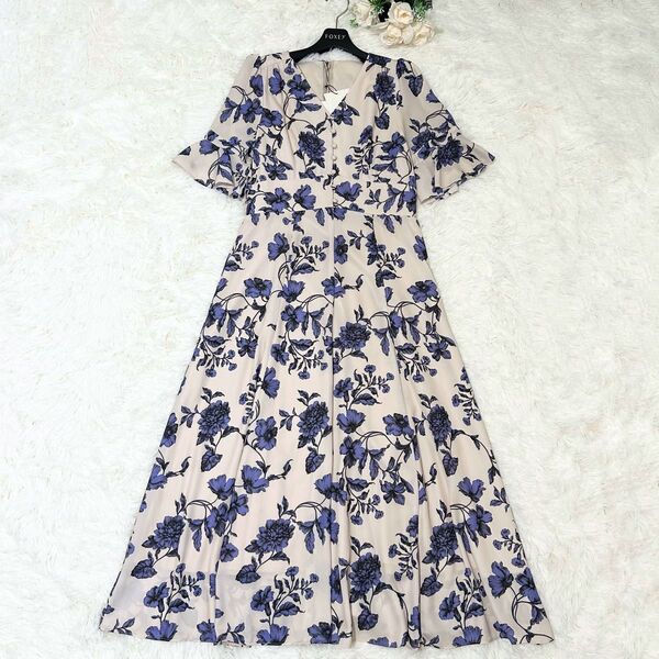 【24AW】GRACE CONTINENTAL フラワープリントフレアワンピース