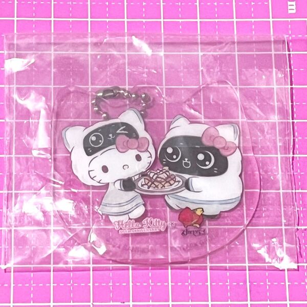 ハローキティ すかいらーく アクリル キーホルダー ボールチェーン ネコロボ コラボ