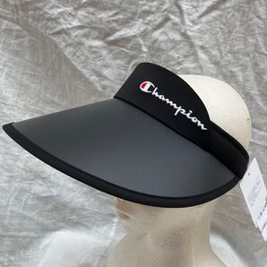 新品未使用品 チャンピオン レディース サンバイザー 黒ブラック UVカット 紫外線対策 164-0039