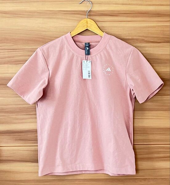 新品 adidas レディース Tシャツ くすみピンク