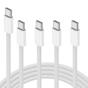 【新品未使用】USBC PD対応 60W急速充電 TPE材質 ナイロン編み 断線防止 高耐久 純正品質 【1M/2M 各2本】