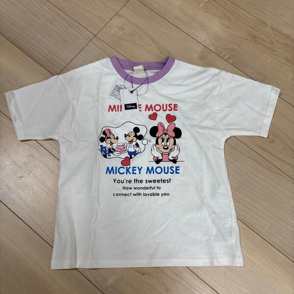 【新品未使用】ディズニー ミニーちゃん 半袖 Tシャツ 130 リトシー