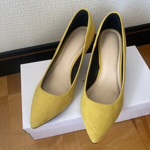 GU マシュマロパンプス イエロー 24センチ(ヒール6cm)