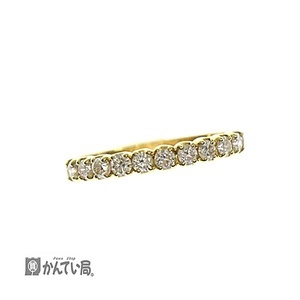 新品 K18YG ダイヤモンド リング ハーフエタニティ 指輪 ダイヤ 0.30ct 一文字 イエローゴールド ジュエリー レディース シンプル 人気