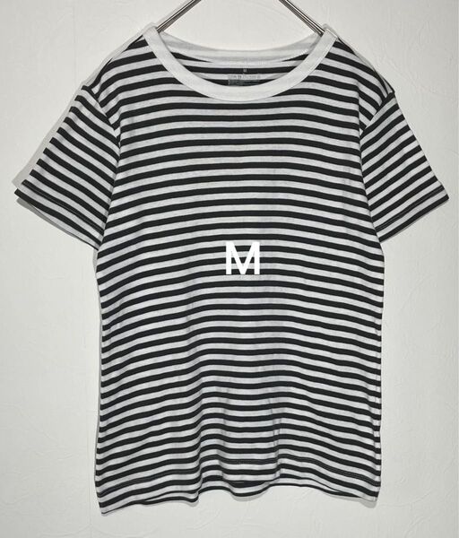 無印良品 半袖Tシャツ Mサイズ ボーダー カットソー 春夏 秋冬 シンプル 綿 クルーネック