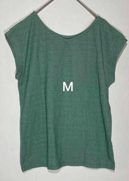 Lee 半袖トップス Mサイズ ロゴ グリーン Tシャツ カットソー きれいめ 美シルエット オフィスカジュアル 春夏