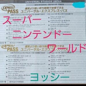 翌日到着!USJ ヨッシー・アドベンチャー ニンテンドーワールド入場確約 優先入場整理券 エクスプレスパス 正規品 2枚セット