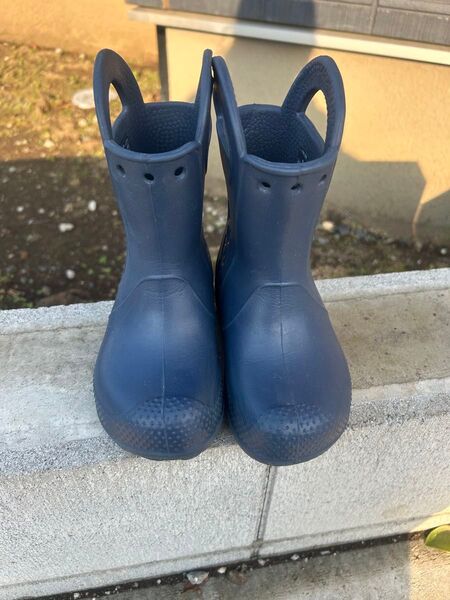 クロックス レインブーツ 長靴 ネイビー 16.5センチ 子供用 キッズ crocs c9