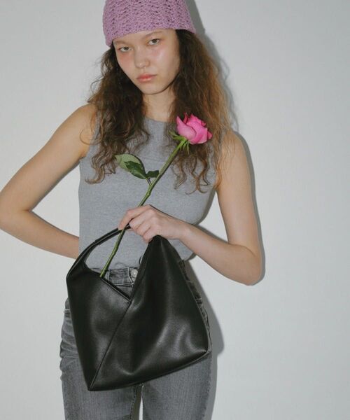 TOPKAPI EFOLE フェイクレザーワンハンドルハンドバッグ ブラック 極美品