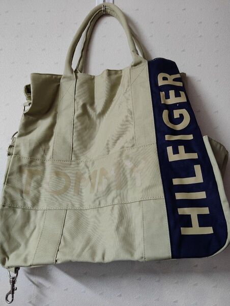 TOMMY HILFIGER トートバッグ カーキベージュ