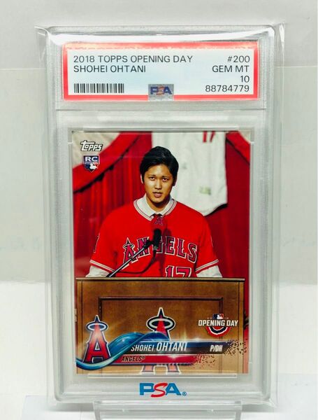PSA10 鑑定済 2018 大谷翔平 入団会見 Topps OPENING DAY #200 RC ルーキー