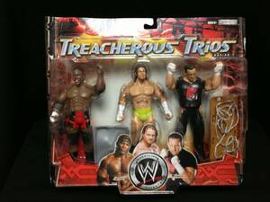 JAKKS：WWE Treacherous Trios 3Pack Series 7 イライジャ・バーク＜D・ディネロ＞、CMパンク＆トミー・ドリーマー（未開封品）