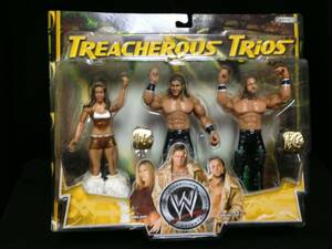 JAKKS：WWE Treacherous Trios 3Pack Series 4 メリーナ、ジョニー・ナイトロ＜ジョン・モリソン＞＆ジョーイ・マーキュリー（未開封品）