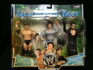 JAKKS:WWE Treacherous Trios 3Pack Series 3 Landy * auto n, Bob * auto nJr& under Tey car ( unopened goods )