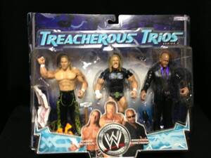 JAKKS：WWE Treacherous Trios 3Pack Series 5 ショーン・マイケルズ、トリプルH＆ジョナサン・コーチマン（未開封品）