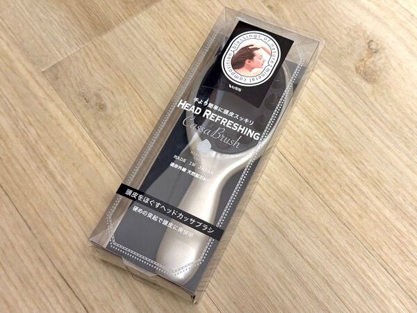 【新品】 カッサ ヘッドカッサブラシ 日本製 ヘアブラシ 頭皮 遠赤外線 天然鉱石