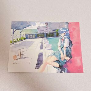 エヴァンゲリオン 貞本義行 描き下ろし 限定 ポストカード 綾波レイ 制服
