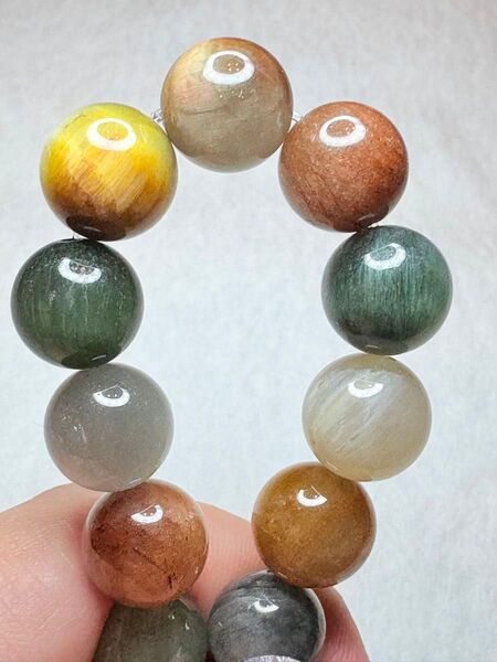 落ち着きカラー ラビットヘアルチルクォーツ 激安 天然石 パワーストーン 3