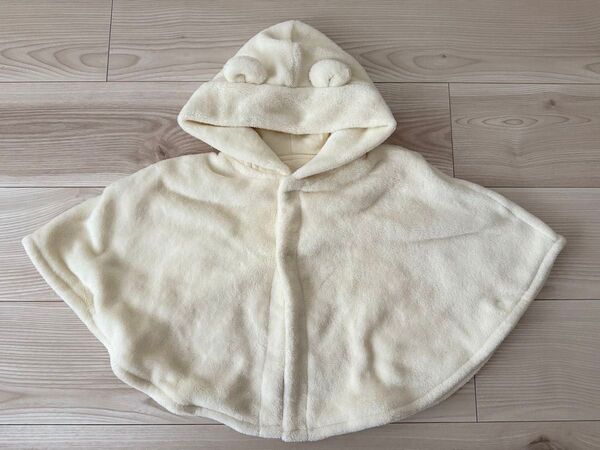 ベビー ポンチョ ケープ ベビー服 くまみみ 退院着