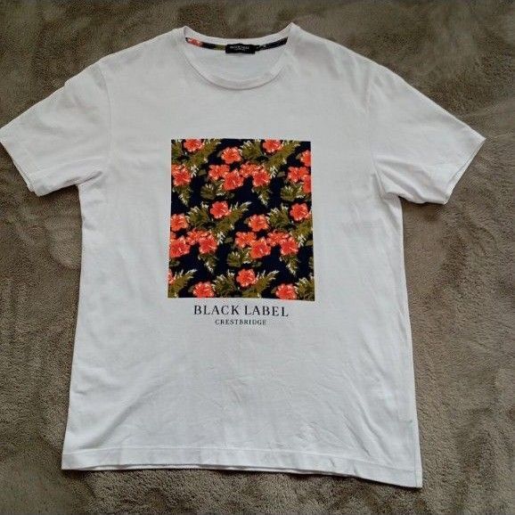 半袖 ブラックレーベルクレストブリッジ BLACKLABEL CRESTBRIDGE 半袖Tシャツ サイズМ 花柄