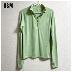美品 H&M レディース トップス 長袖 ジップアップ 長袖Tシャツ ヨガ ピラティス