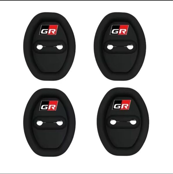 シリコーンドアロック保護カバー衝突防止衝撃吸収パッドトヨタ GR Gazoo レーシング 4個セット