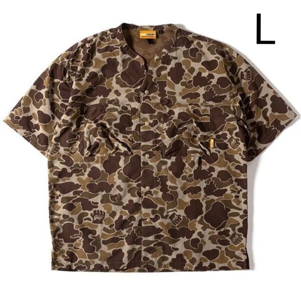 GRIP SWANY グリップスワニー キャンプシャツ DUCK CAMO サイズL 半袖