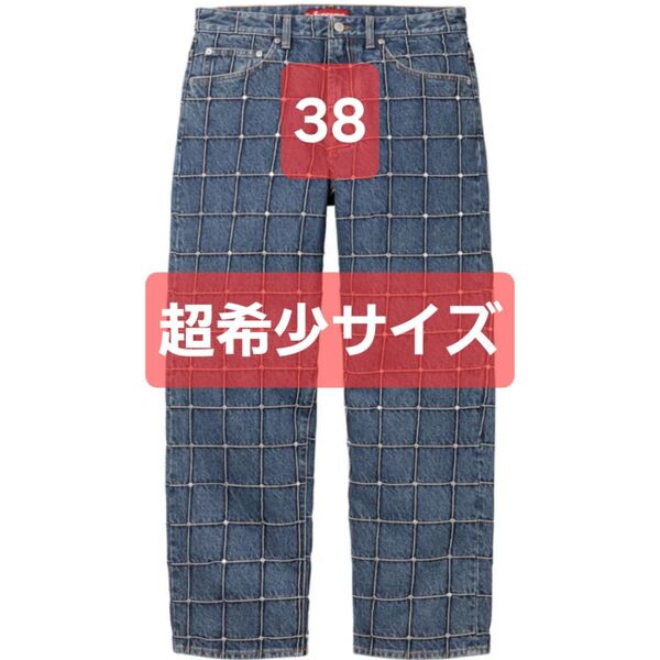 Supreme Studded Seam Loose Fit Jean シュプリーム スタデッド ルーズ フィット ジーンズ 38