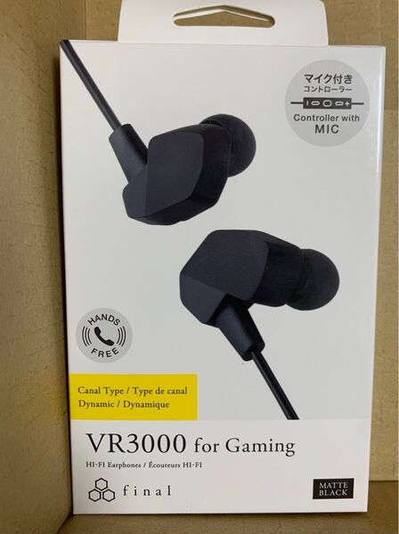 final VR3000 for Gaming Hi-FI Earphones マットブラック 未使用