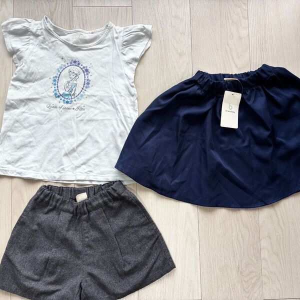 【新品 タグ付き】ブランシェス UNIQLO Tシャツ パンツ スカート まとめ 110 エルサ アナと雪の女王 ディズニー