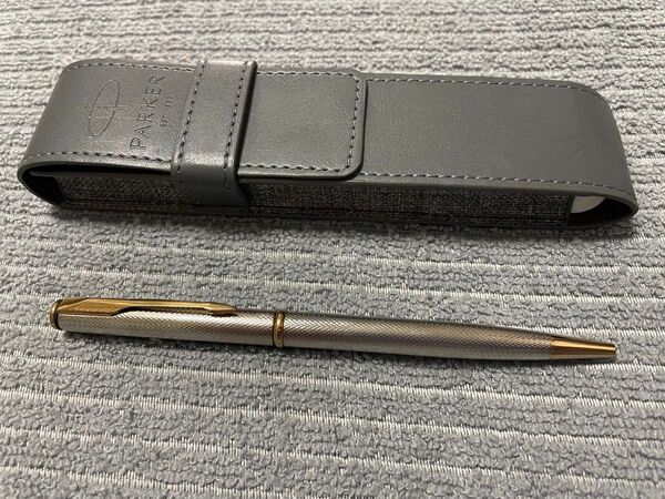 PARKER インシグニア シルバーグレンドルジュ ボールペン1本 純正ペンケース付き 希少美品