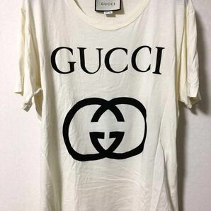 【美品】 GUCCI グッチ ロゴ 定番 オーバーサイズ Tシャツ カットソー S ビッグTシャツ メンズ