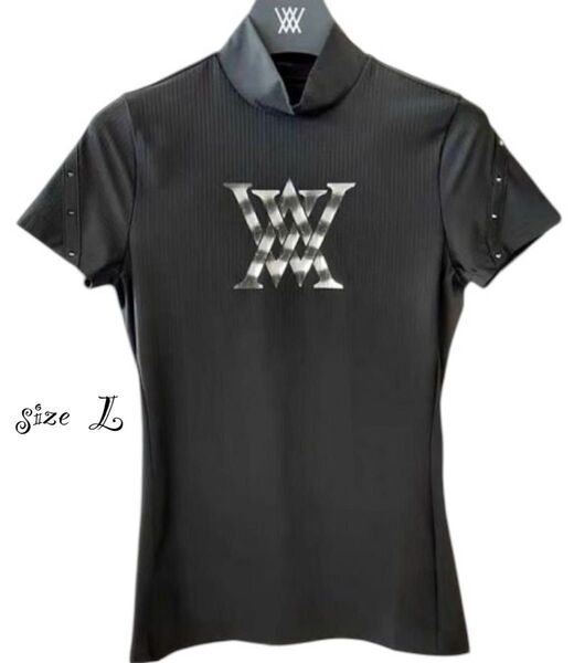 新品未使用☆ANEW GOLFレディース半袖 モックネックsizeL