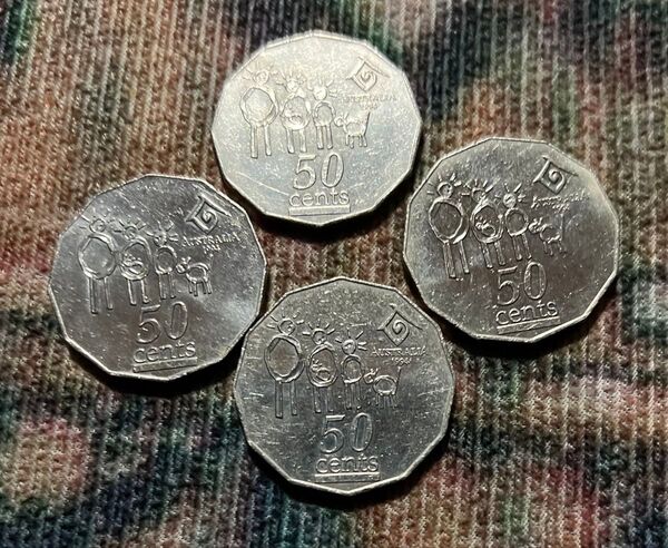 1994年オーストラリア50セント硬貨4枚 コレクション 外国コイン