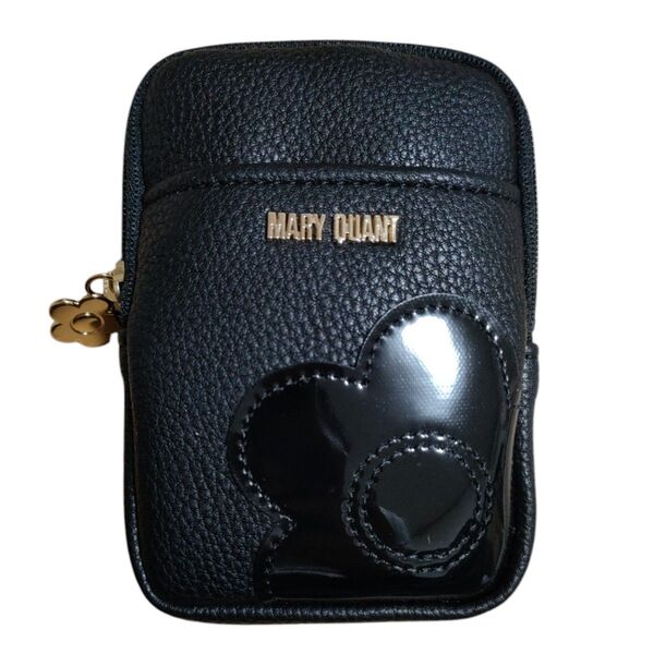 マリークワント MARY QUANT ポーチ シュリンクデイジーパッチ リップポーチ 【010 ブラック】