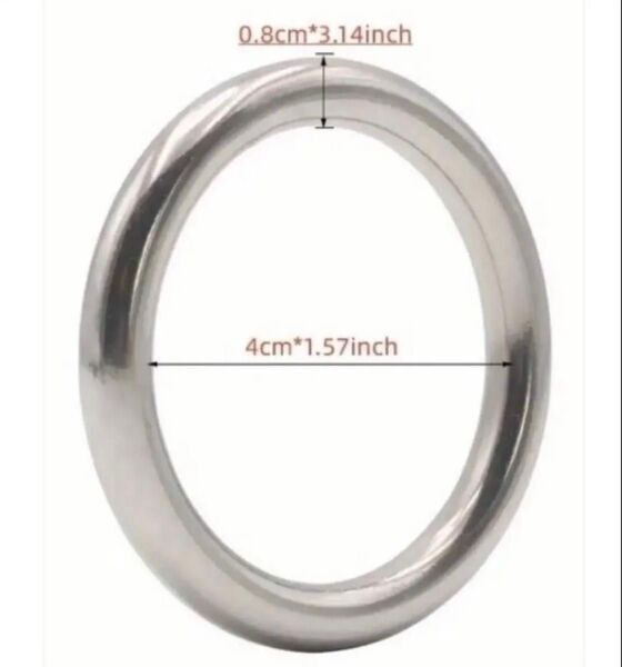 No.19 メンズ アクセサリー メタル コックリング ペニスリング Oリング ステンレス鋼製 内径40mm×8mm